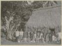 Group of people in front of building