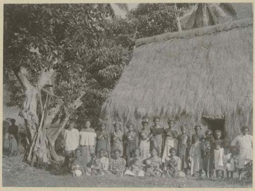 Group of people in front of building