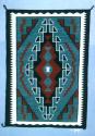 Klagetoh rug, central black diamond enclosing red and gray diamonds