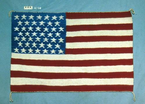 Pictorial rug, American flag