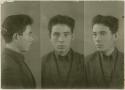 Studio portrait of a man, three views