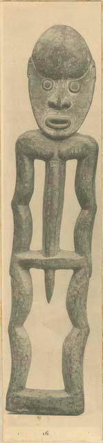 Carved wooden statue