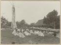 People gathered at chief's wedding ceremony