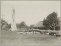 People gathered for wedding ceremony