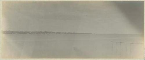 View of Suva from the water, showing shoreline