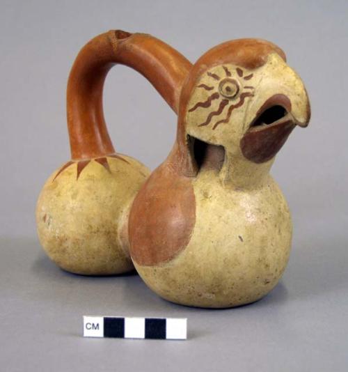 Stirrup pot in bird form.