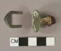 Cuprous alloy (likely brass) buckle and drawer pull fragments