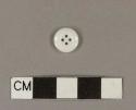 White four-hole porcelain button