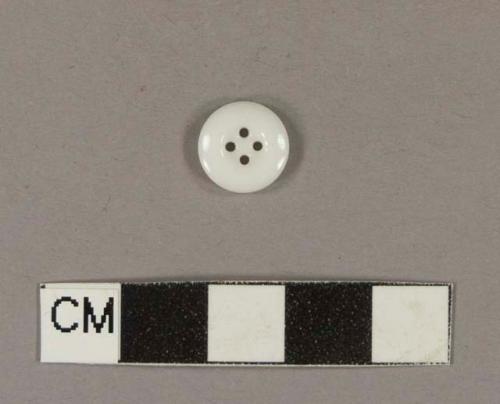 White four-hole porcelain button