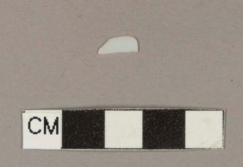 Milk white flat glass fragment