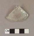 Colorless glass stemware base fragment