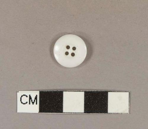 White porcelain four hole button