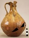 Pitcher, glazed, jug shaped