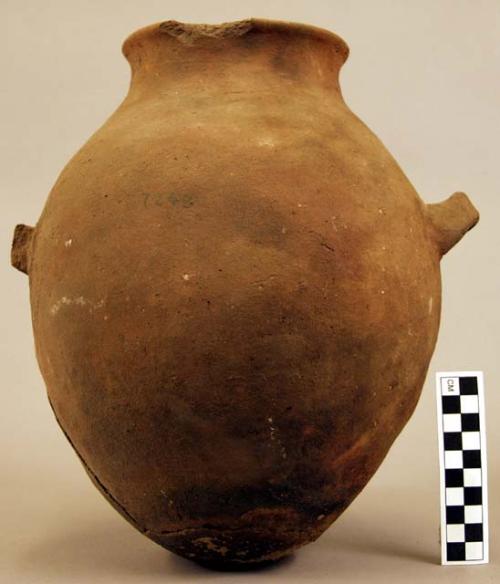 Earthen vase, egg shaped