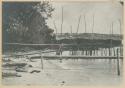 Structures on the water, possibly pile dwellings