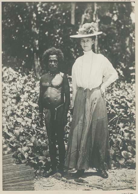 Man standing with Rosamond Barbour