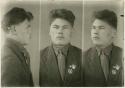 Studio portrait of a man, three views