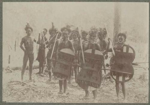 Group of men with spears and shields