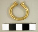 Hammered gold nose ring