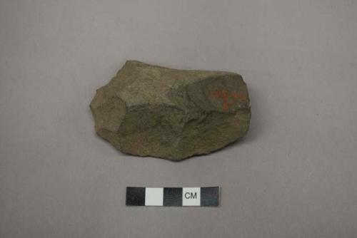 Archaeological, chipped stone, edged tool, uniface, referred to as a "turtleback".