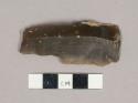 Flint rectangular-scaled burin, type B 111; biased working edge