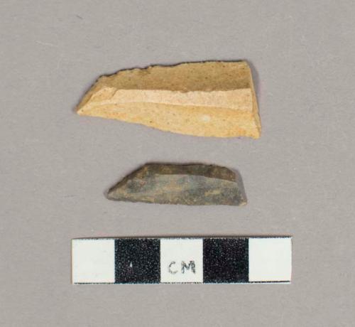 16 flint pieces wityh oblique truncation