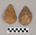 9 small thin pointed sttone hand axes