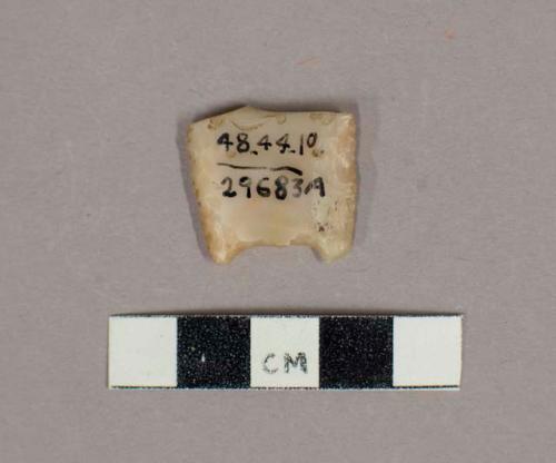 Stone, projectile point, fluted, base fragment