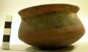 Ceramic, complete vessel, bowl, flanged rim, plain.