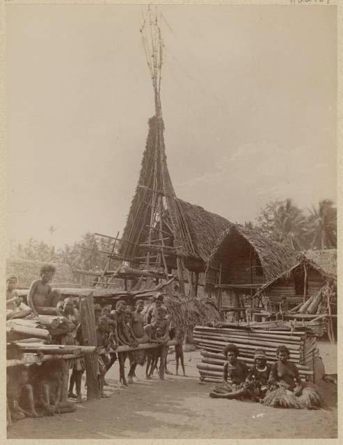 People in front of chief's spirehouse