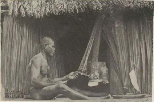 Man making nets