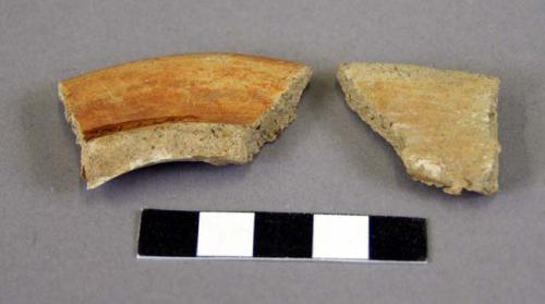 Ceramic rim sherds, plain