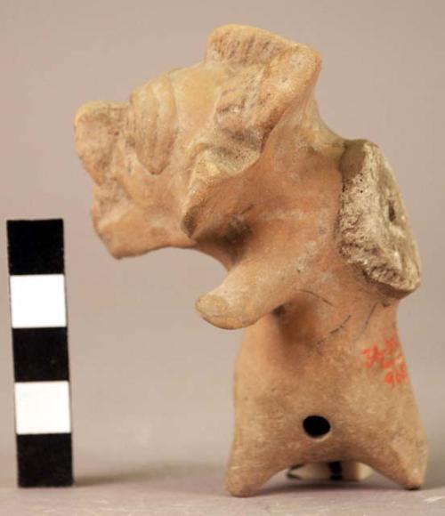 Pottery whistle - animal effigy