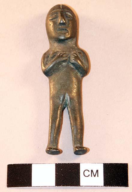 Metal female statuette