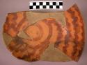 Fragment of decorated pottery bowl