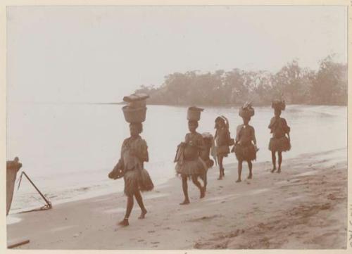 Women returning from work