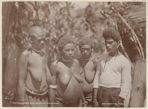 Three women and man at Port Adam