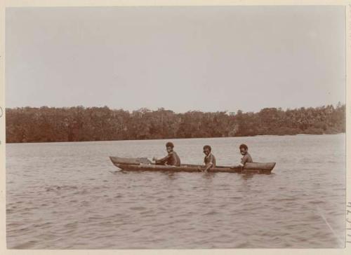 Men of Port Adam in canoe