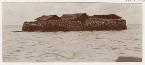 Newly constructed artificial island off east coast of Malaita