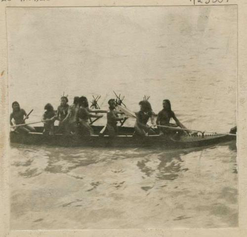 People in canoe from Anuda Island