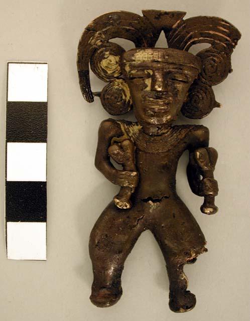 Gold pendant - human figure