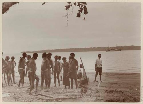 People of Buala on beach