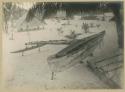 Outrigger canoe on beach