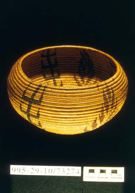 Coiled globular basket of willow