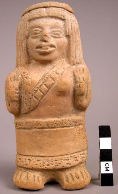 Terra cotta whistle, human form