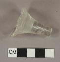 Colorless glass stemware fragment