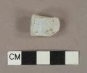 Colorless glass likely stemware fragment