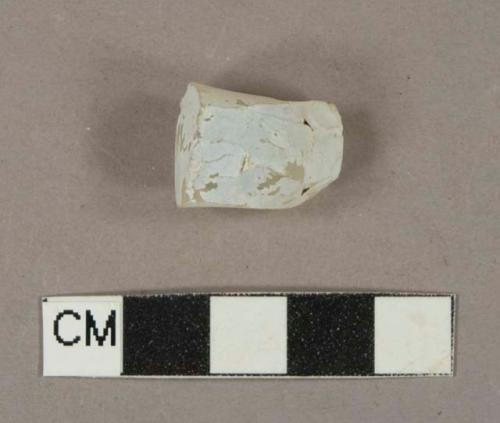 Colorless glass likely stemware fragment