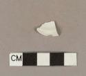 Undecorated whiteware base sherd