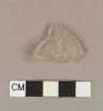 Colorless glass stemware base fragment